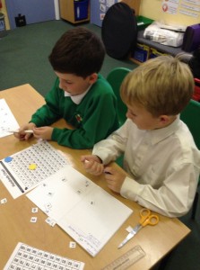 Matthew and Finley practise subtracting near- multiples of ten.
